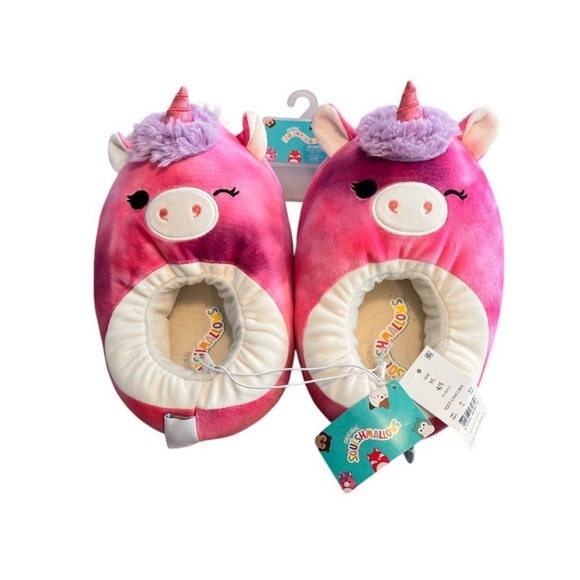 Squishmallows Lola the Unicorn Slippers size XL 4/5 New - Picture 1 of 5
